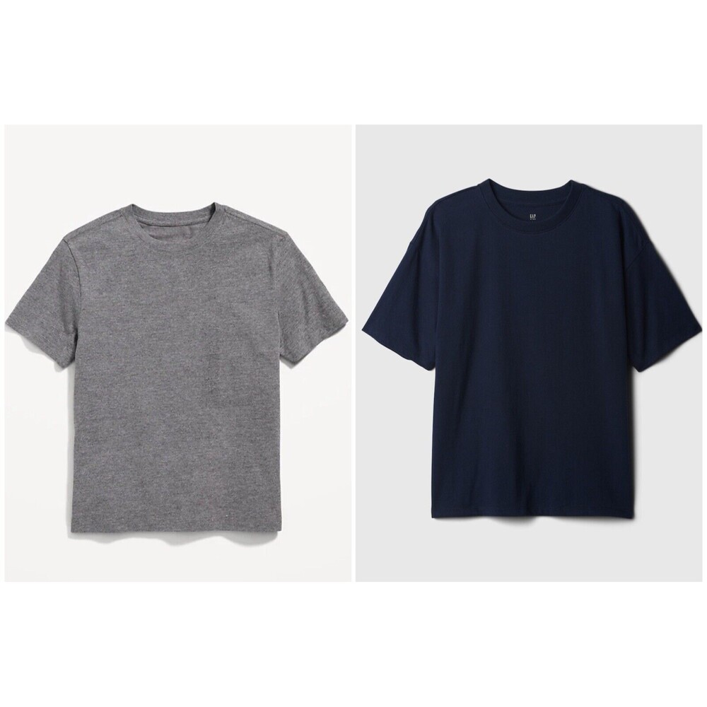 Set Lot of Gap Kids Organic Cotton Short Sleeve Basic T-Shirt Boys Youth L 10-12